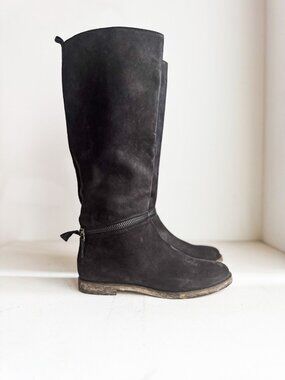 Maison Margiela MM6 Black Suede Convertible 2 in 1 Boots 39